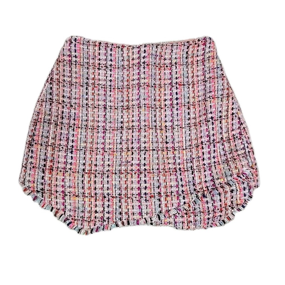 Lovers & Friends Tweed Mini Skort Skirt Multi-Color Pink Women's Size XS